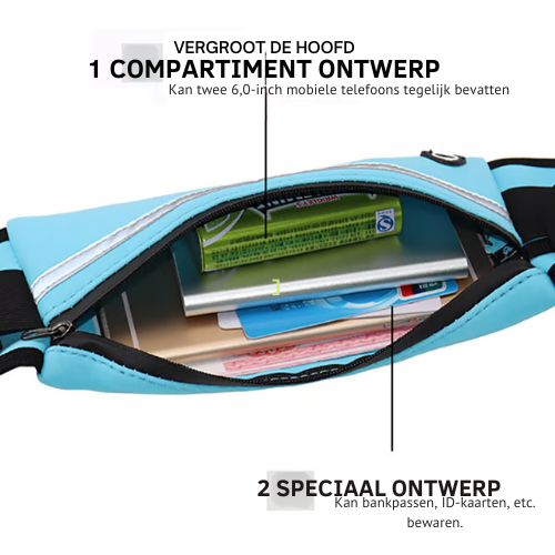 WaterGuard Belt™ Houd je spullen droog, ongeacht de activiteit.