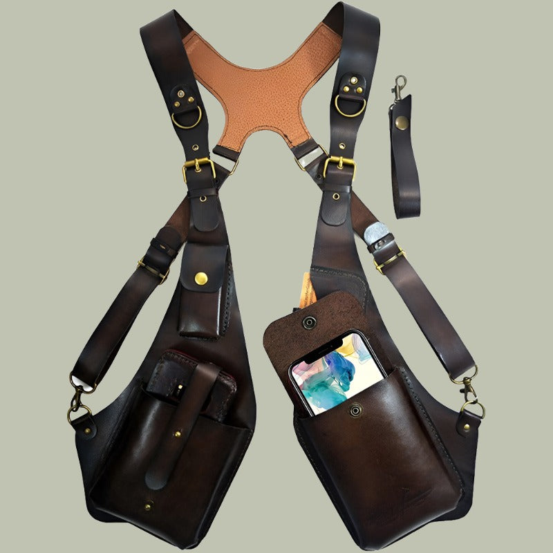 VintageVibe™ Leren Schoudertas