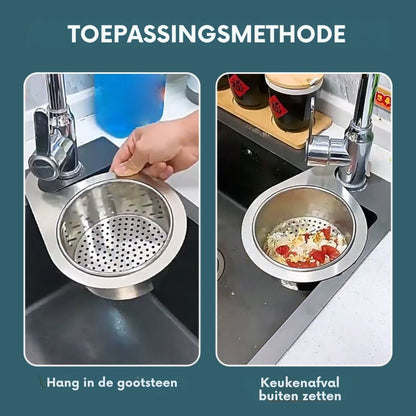 Zwaanvormige Zeefmand™ – Stijlvolle Roestvrijstalen Keukenhulp