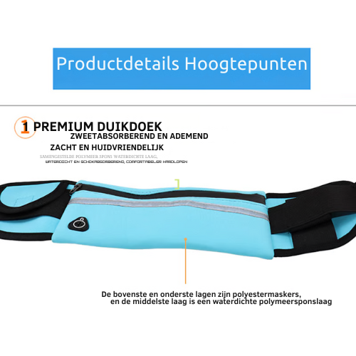 WaterGuard Belt™ Houd je spullen droog, ongeacht de activiteit.